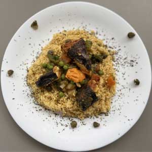 Ricetta Cous Cous di pesce vegano