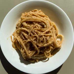 Ricetta pasta burro e parmigiano vegana