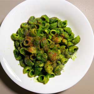 Ricetta Pasta con spinacini, semi di papavero e paprika